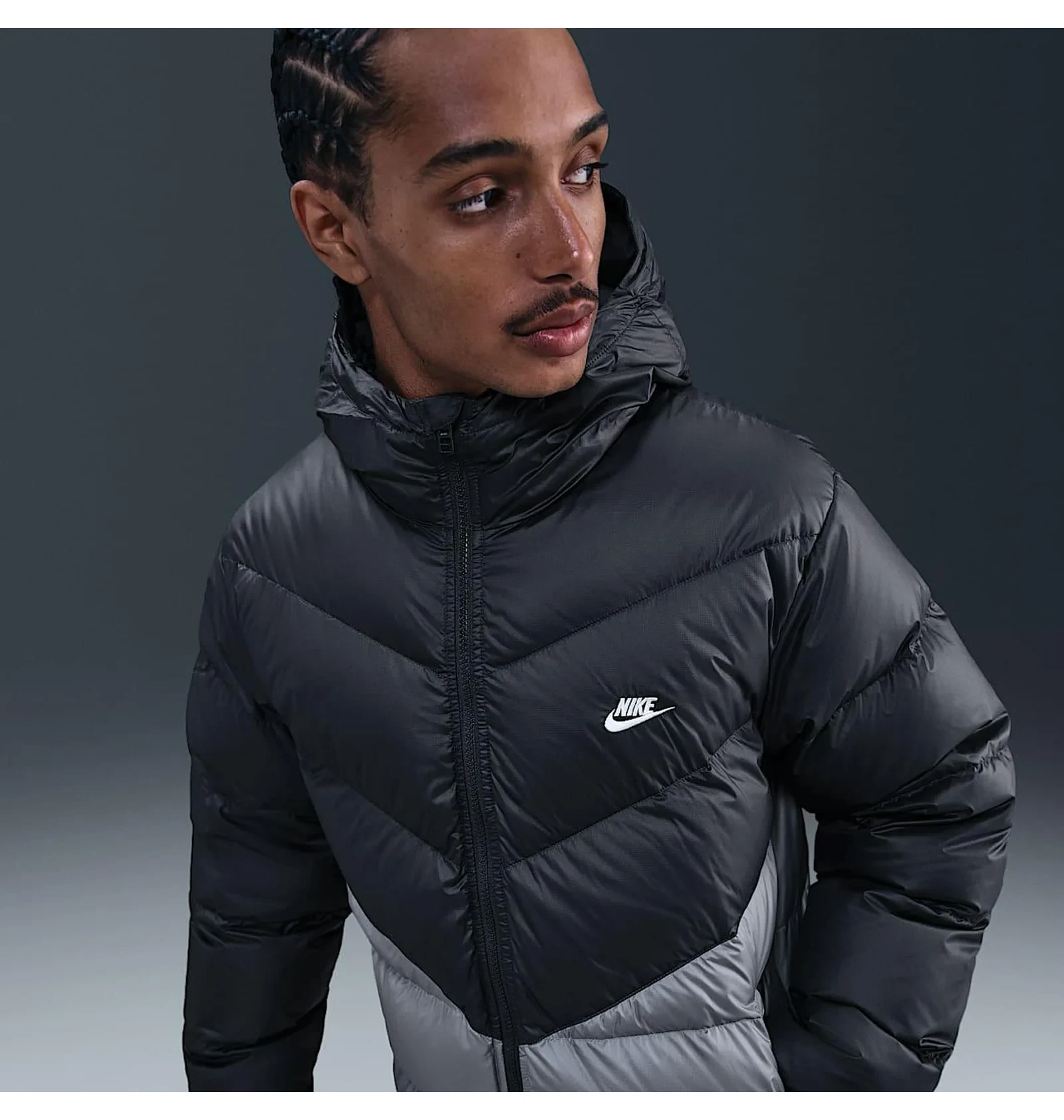 Пуховик чоловічий Nike Nk Windrunner Stmnt Dwn Jkt Grey 2