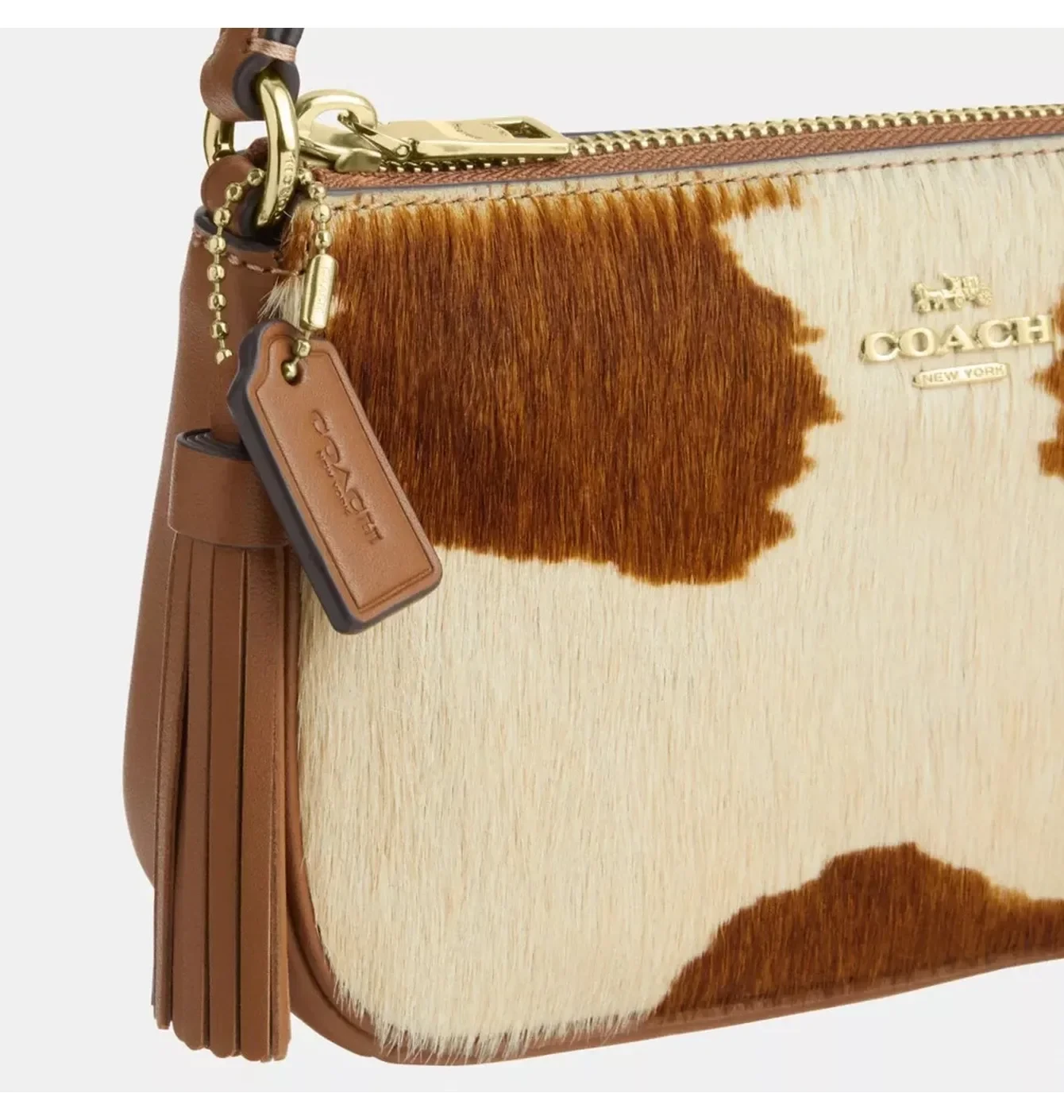 Сумка жіноча Coach Nolita 19 Haircalf Cow Print, мультиколір 6