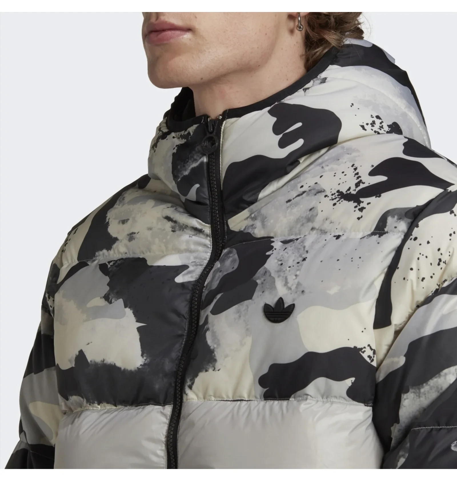 Пуховик чоловічий Adidas Down Regen Camo Hooded Grey 6