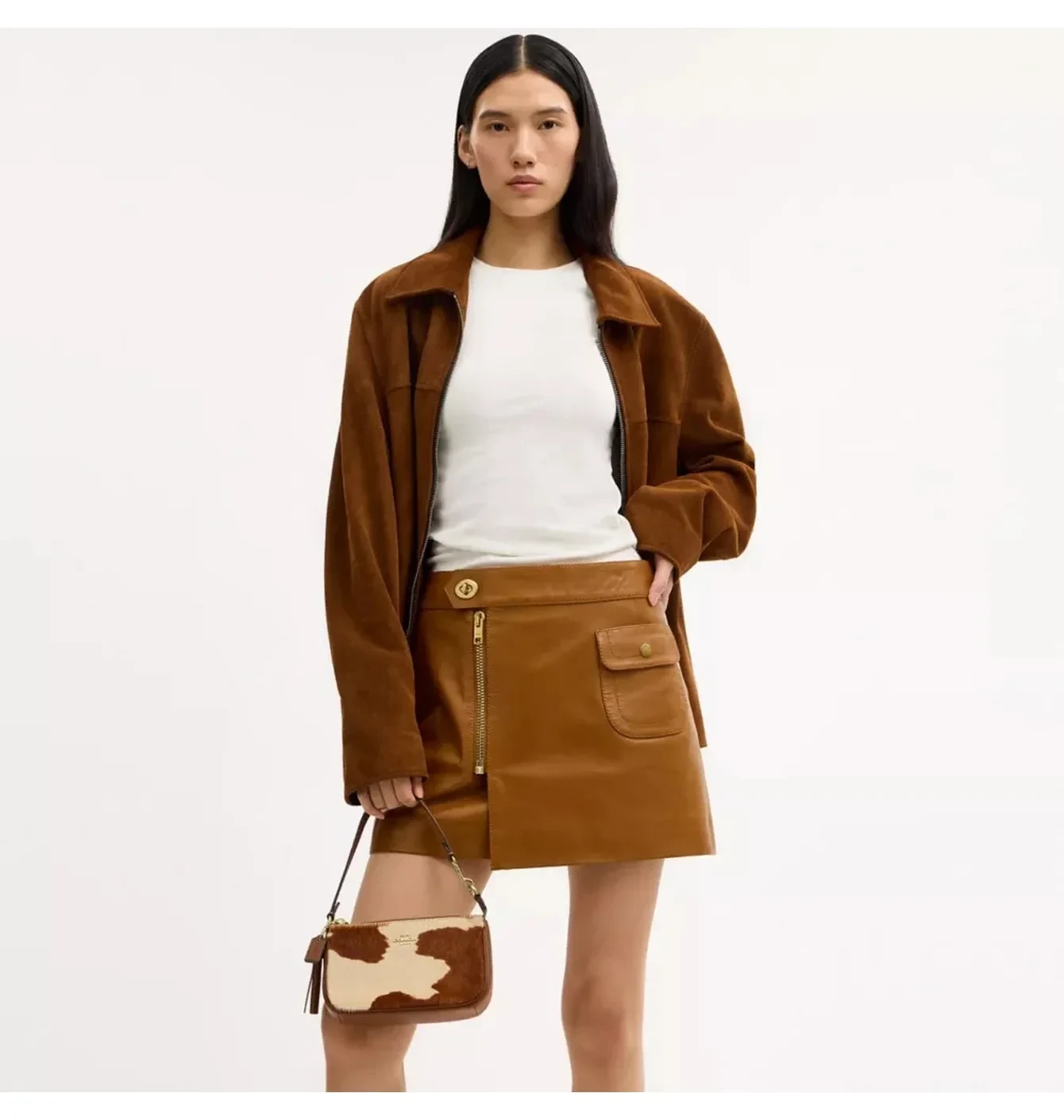Сумка жіноча Coach Nolita 19 Haircalf Cow Print, мультиколір 4