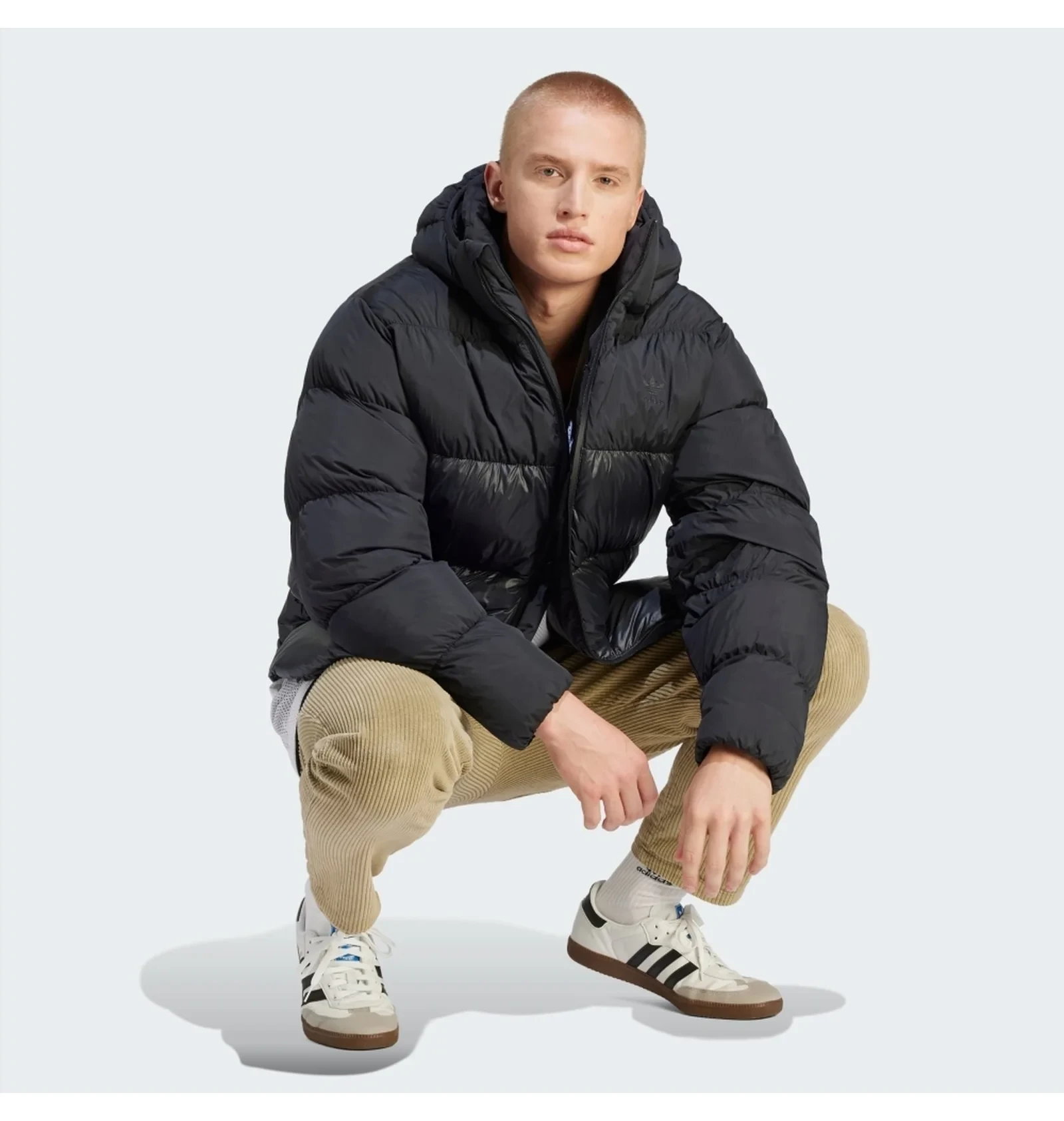 Пуховик чоловічий Adidas Adicolor Down Regen Hooded Puffer, чорний 4