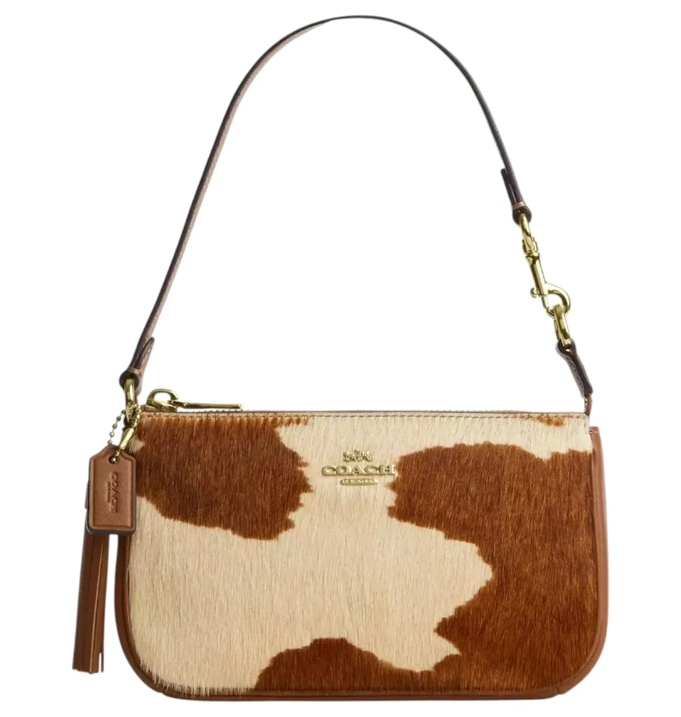 Сумка жіноча Coach Nolita 19 Haircalf Cow Print, мультиколір