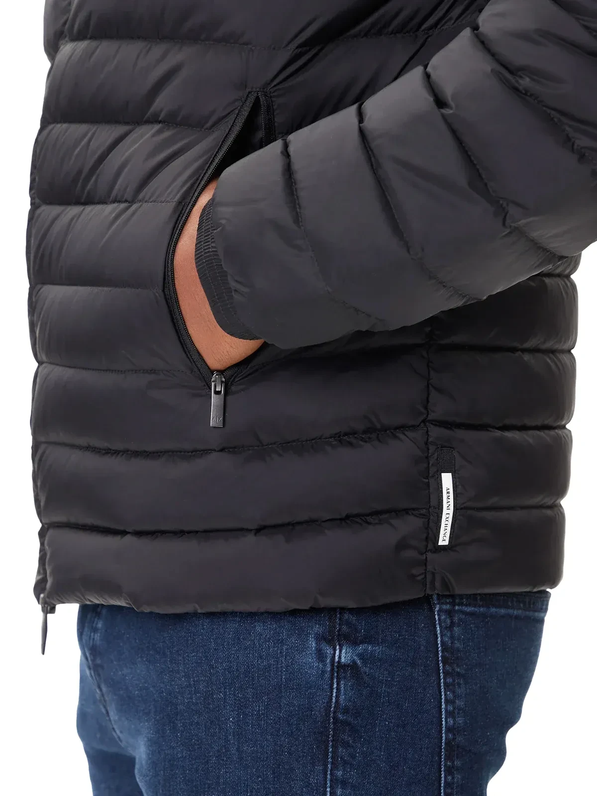 Мікро-пуховик чоловічий Armani Exchange чорний Regular Fit 5