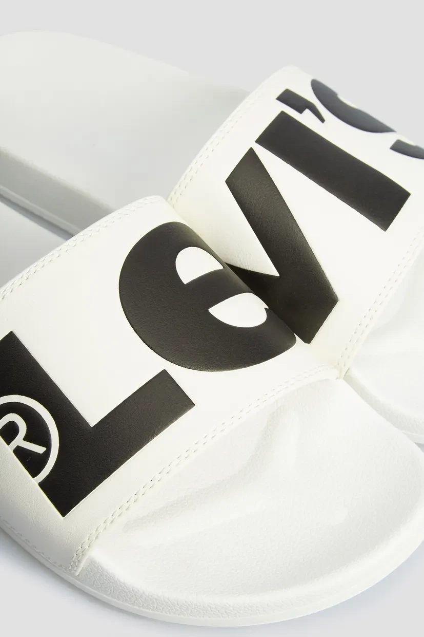 Шльопанці Levi's чоловічі, білі 5