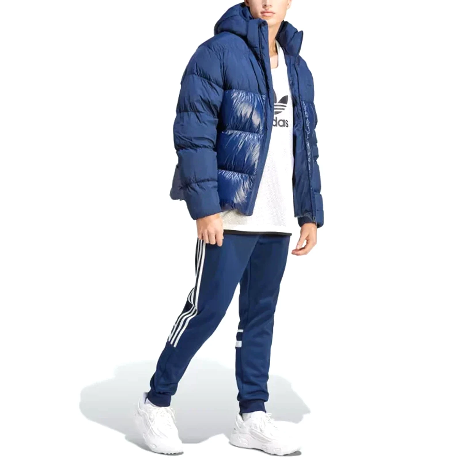 Пуховик чоловічий Adidas Adicolor Down Regen Hooded Puffer, синій 4