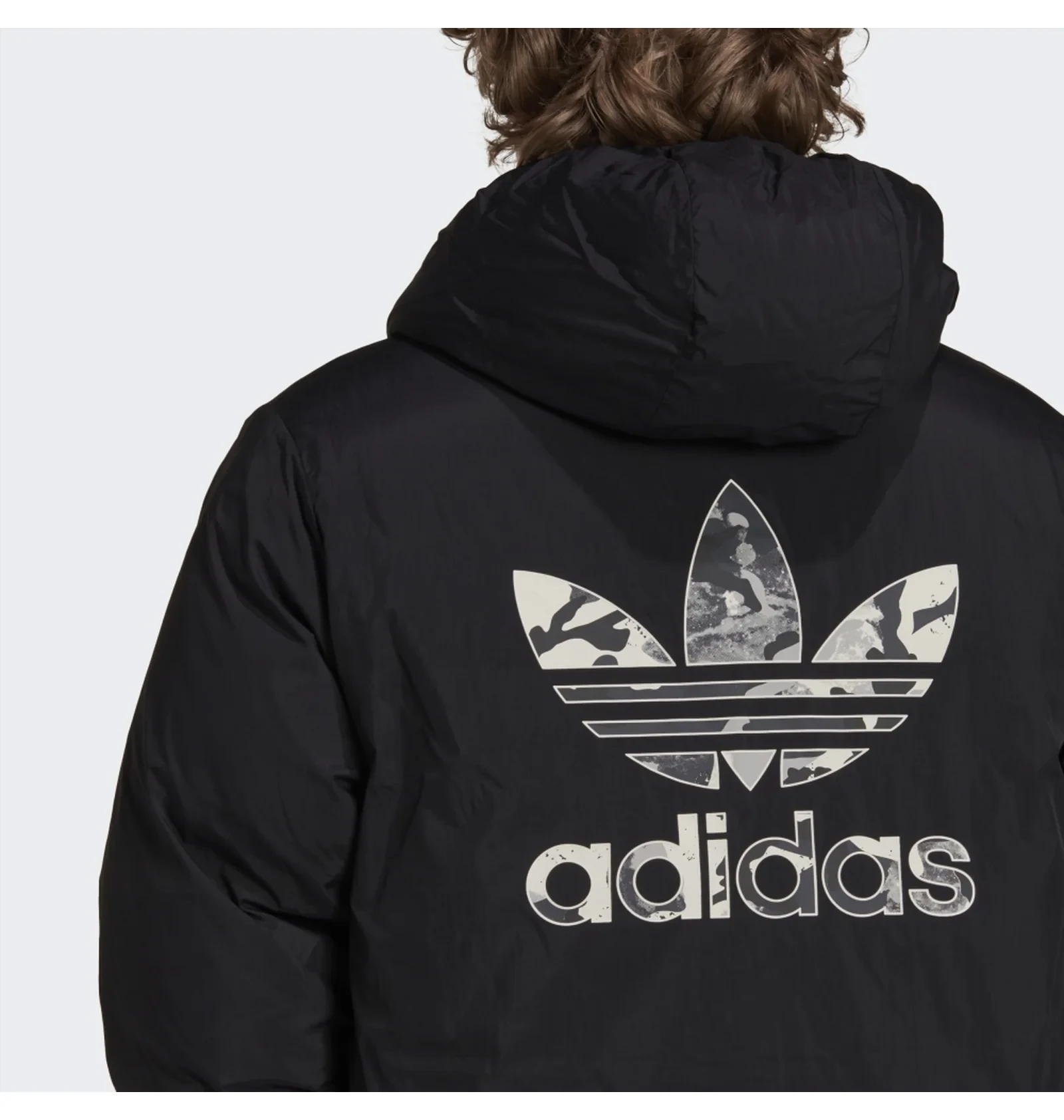 Пуховик чоловічий Adidas Down Regen Camo Hooded Grey 7