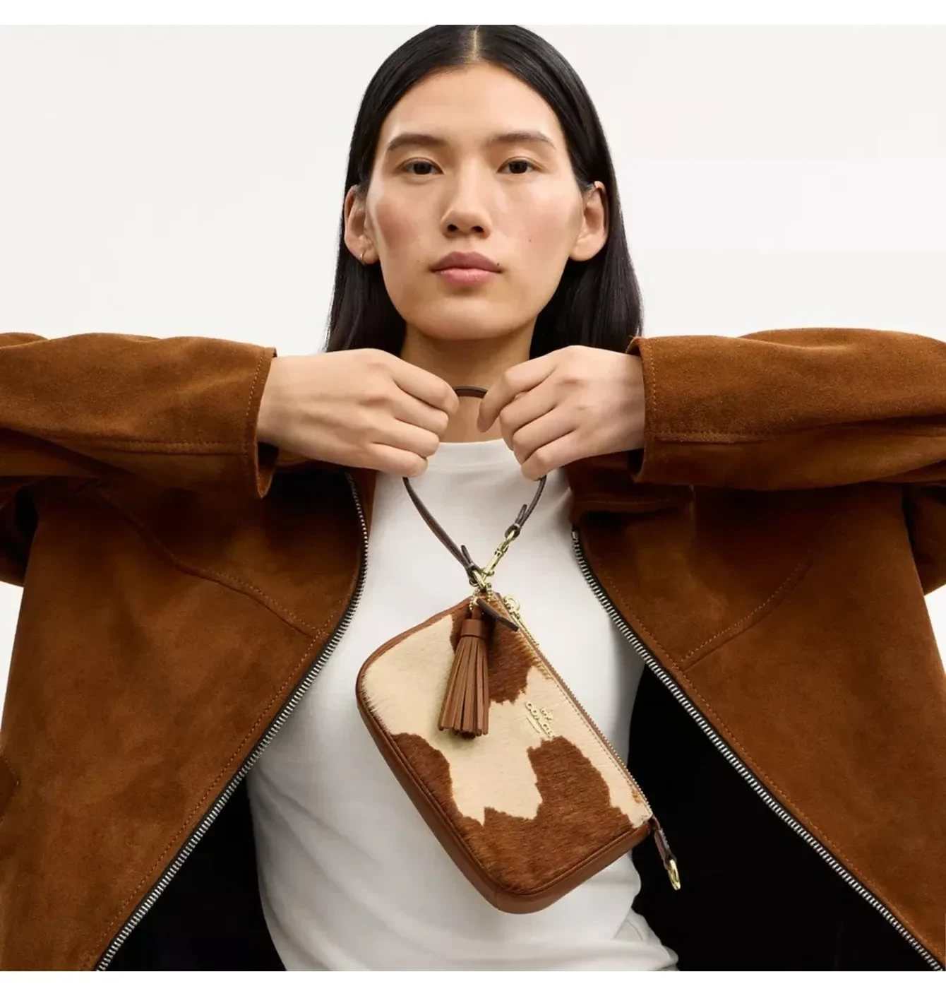Сумка жіноча Coach Nolita 19 Haircalf Cow Print, мультиколір 5
