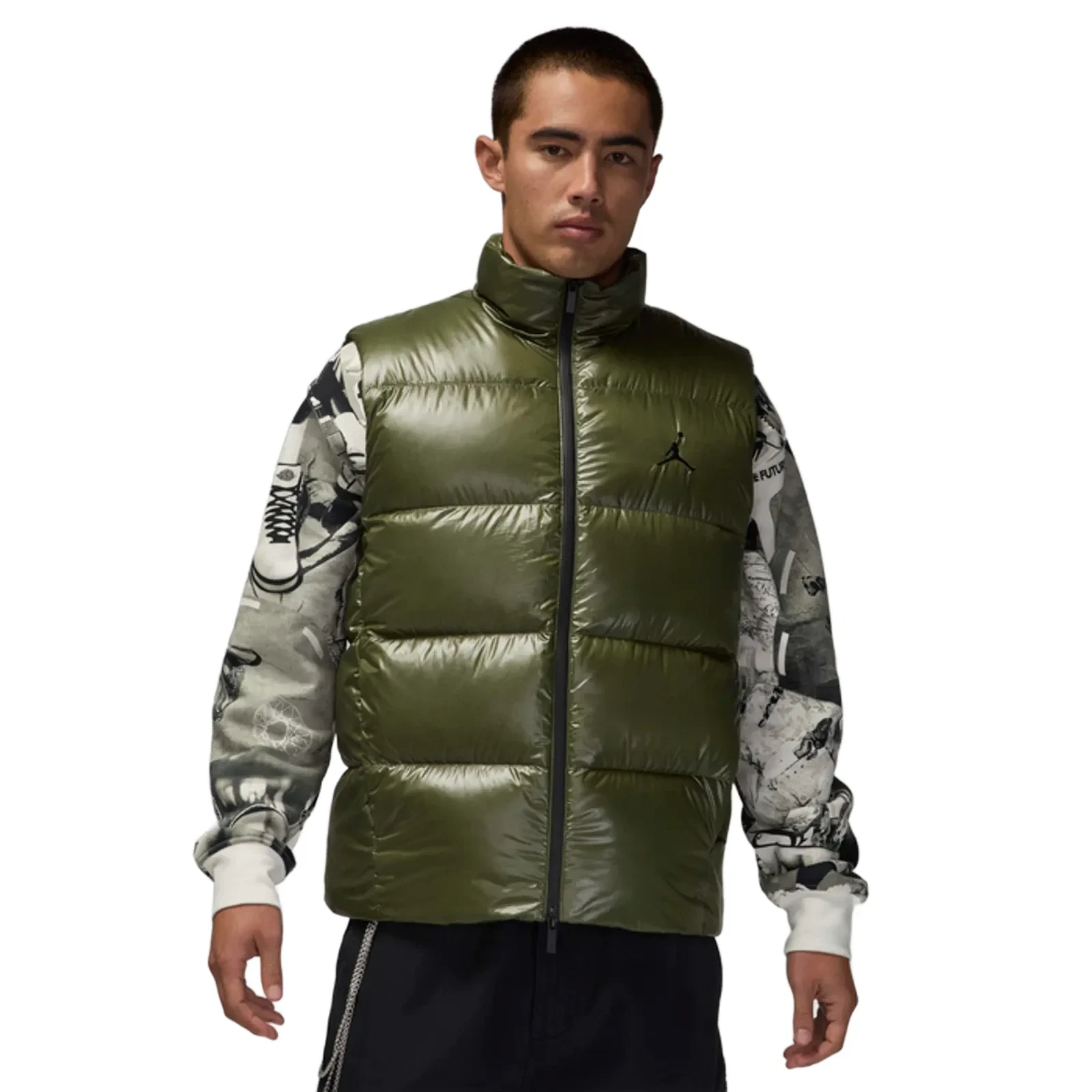 Жилетка чоловіча Air Jordan Flight Down Vest, оливкова