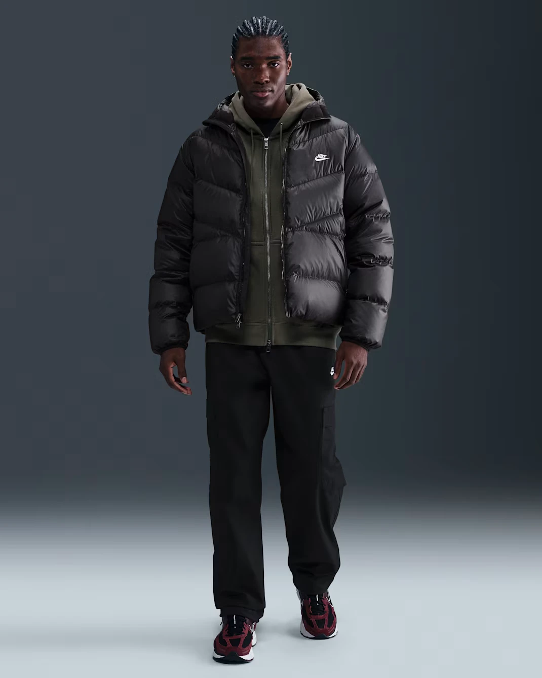Пуховик чоловічий Nike M Windrunner Stmnt Dwn Jkt Black 2