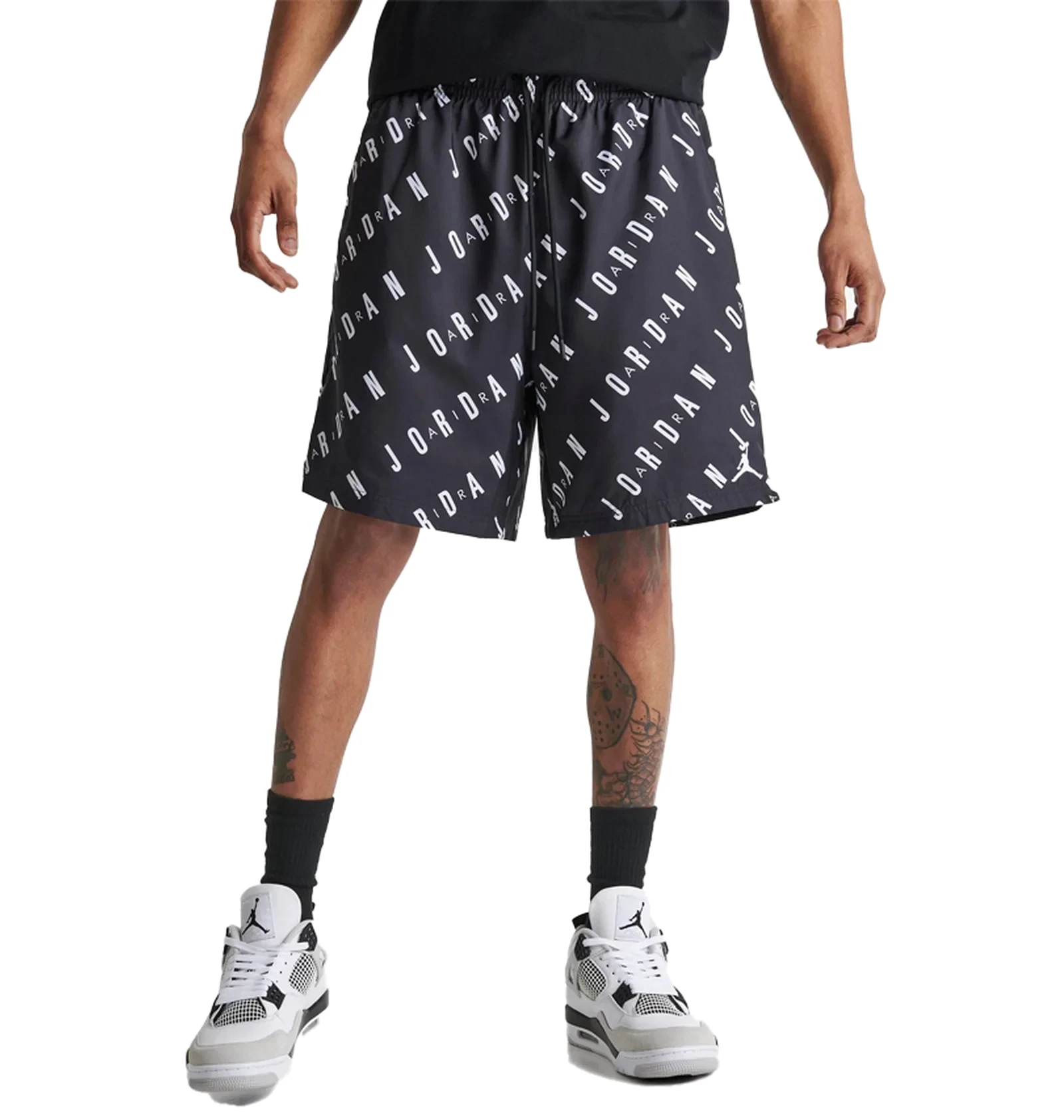 Шорти чоловічі Air Jordan Essentials Allover Print Poolside Swim Shorts Black