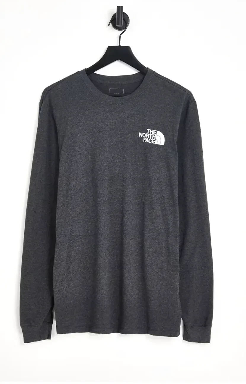 Лонгслів The North Face Box Long Sleeve, сірий 2